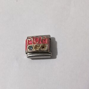 Mom Italian Link Stainless Steel Charm for Nomination Style Bracelet